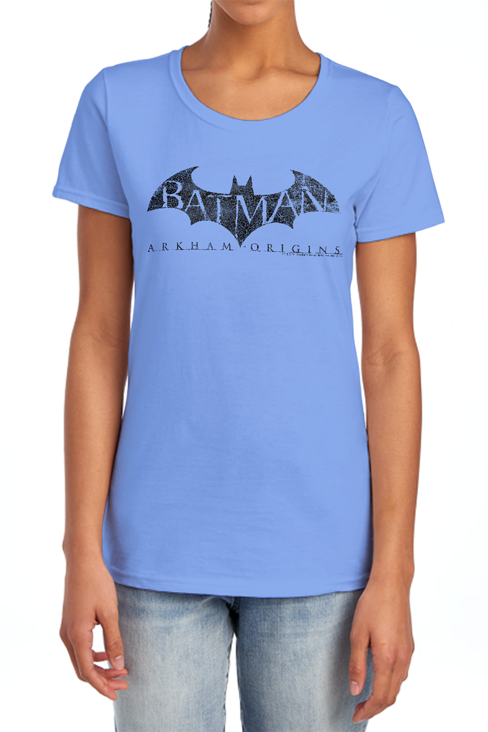 Batman Arkham Origins Crackle Logo Women's 18/1 Cotton Short-Sleeve T-Shirt