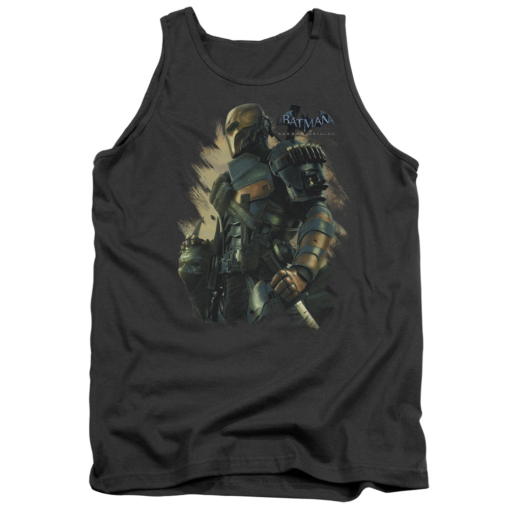Batman Arkham Origins Deathstroke Men's 18/1 Cotton Tank Top