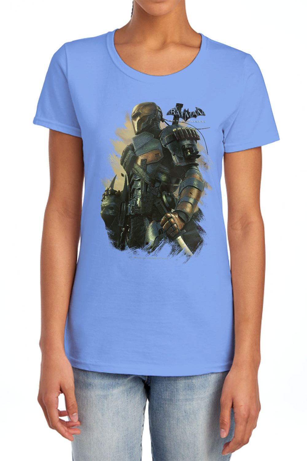 Batman Arkham Origins Deathstroke Women's 18/1 Cotton Short-Sleeve T-Shirt