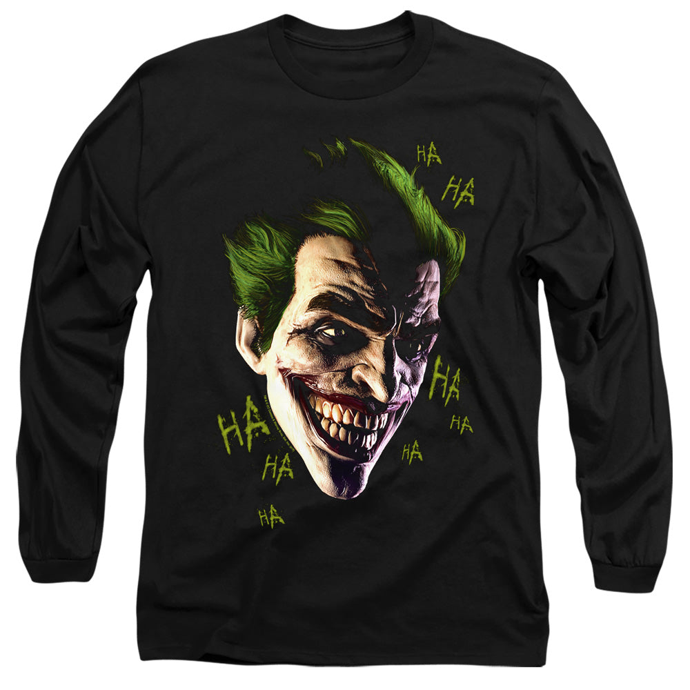 Batman Arkham Origins Joker Grim Men's 18/1 Cotton Long-Sleeve T-Shirt