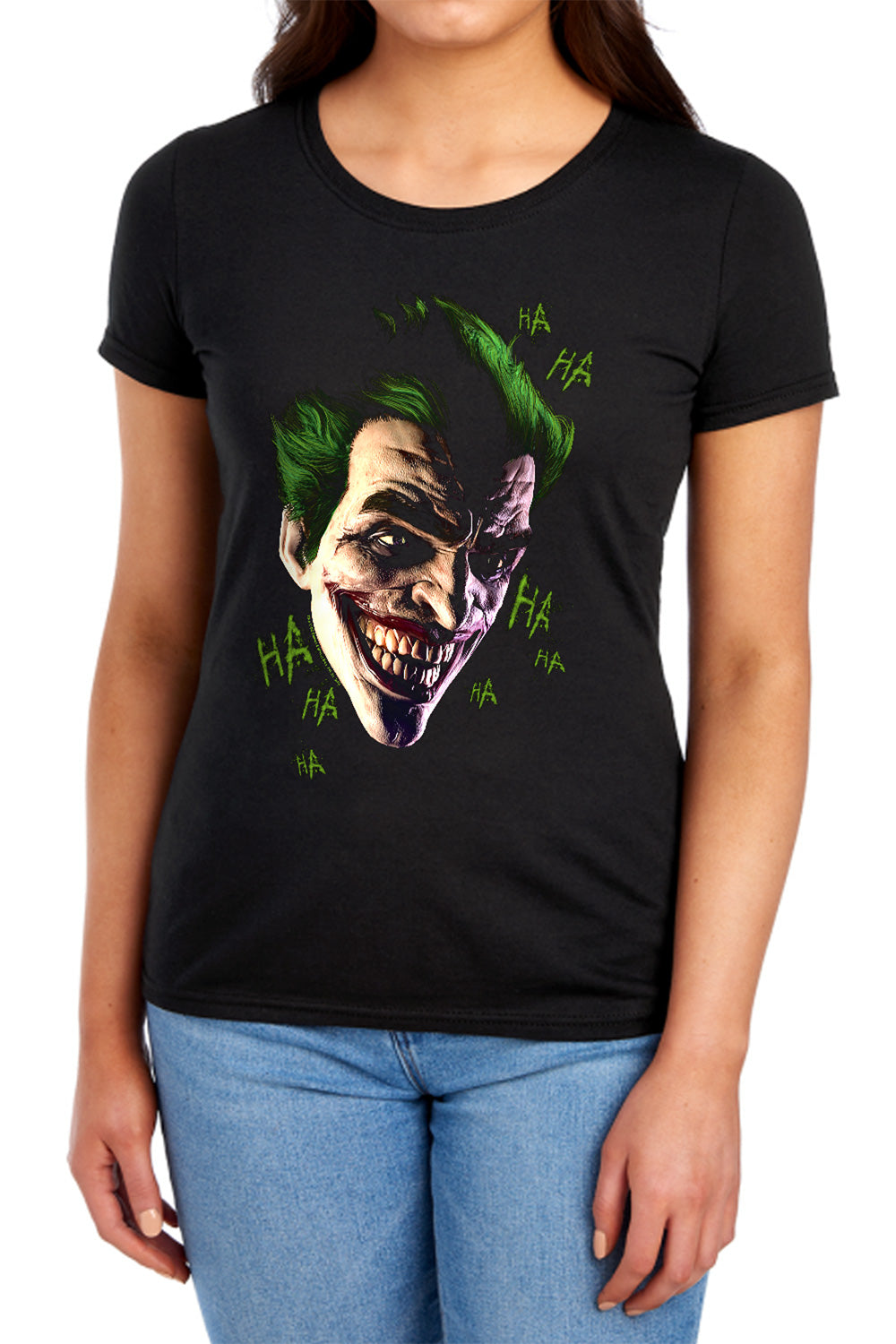 Batman Arkham Origins Joker Grim Women's 18/1 Cotton Short-Sleeve T-Shirt