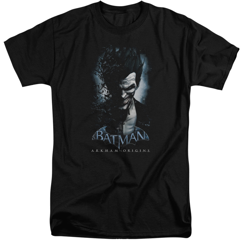 Batman Arkham Origins Joker Men's 18/1 Tall Cotton Short-Sleeve T-Shirt
