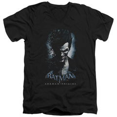 Batman Arkham Origins Joker Men's 30/1 Cotton Slim V-Neck T-Shirt