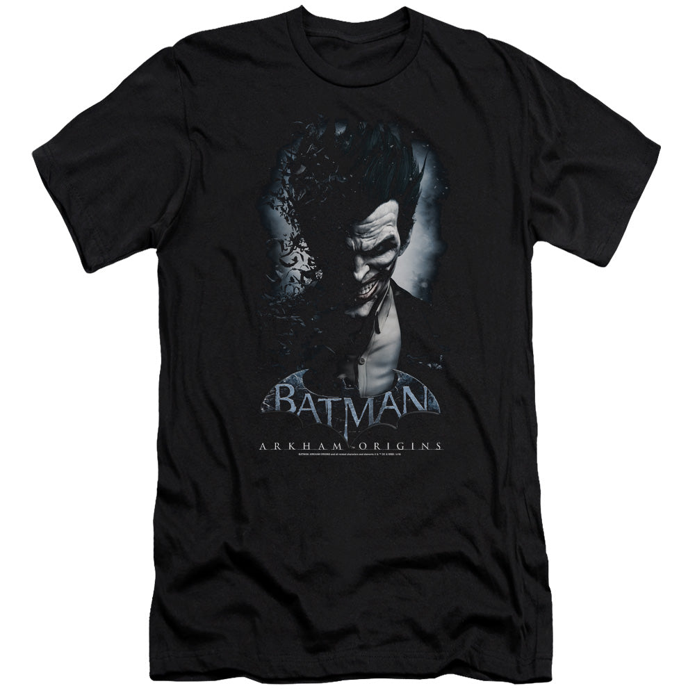 Batman Arkham Origins Joker Men's Ultra-Soft 30/1 Cotton Slim Short-Sleeve T-Shirt