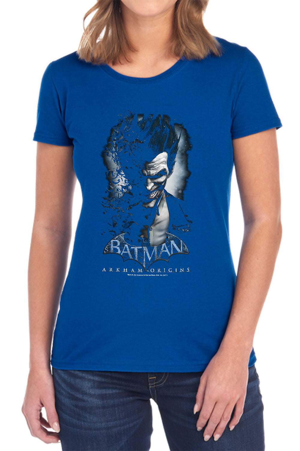 Batman Arkham Origins Joker Women's 18/1 Cotton Short-Sleeve T-Shirt