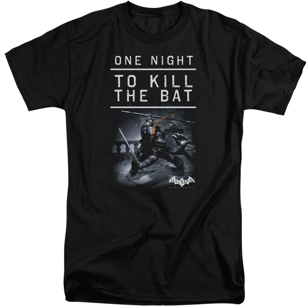 Batman Arkham Origins One Night Men's 18/1 Tall Cotton Short-Sleeve T-Shirt