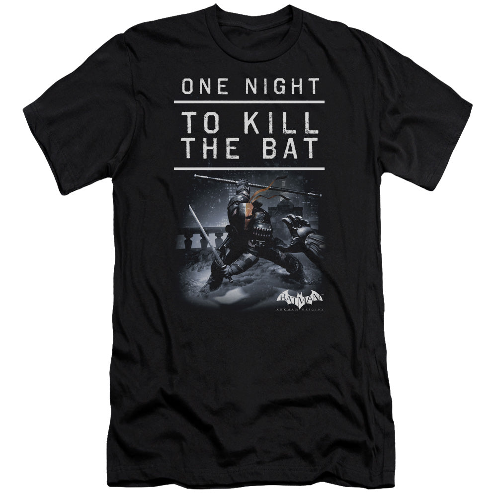 Batman Arkham Origins One Night Men's Ultra-Soft 30/1 Cotton Slim Short-Sleeve T-Shirt