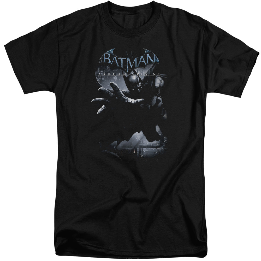 Batman Arkham Origins Out Of The Shadows Men's 18/1 Tall Cotton Short-Sleeve T-Shirt