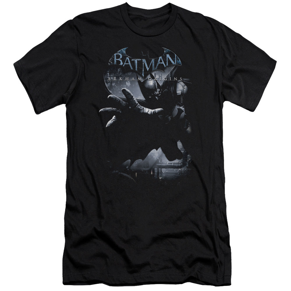 Batman Arkham Origins Out Of The Shadows Men's Ultra-Soft 30/1 Cotton Slim Short-Sleeve T-Shirt