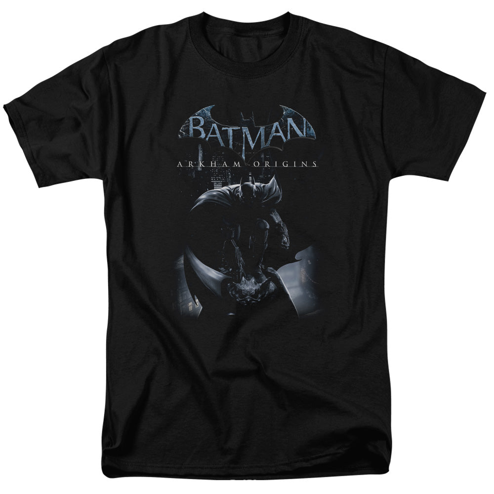 Batman Arkham Origins Perched Cat Men's 18/1 Cotton Short-Sleeve T-Shirt