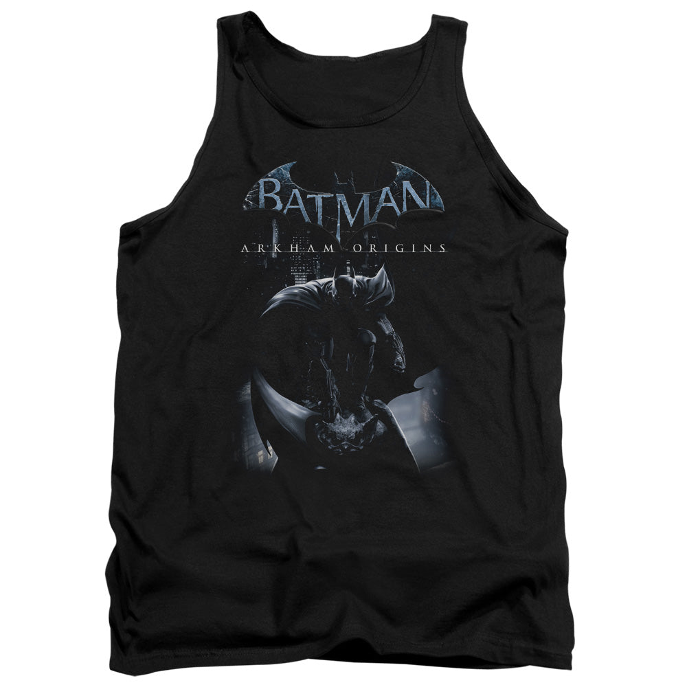 Batman Arkham Origins Perched Cat Men's 18/1 Cotton Tank Top