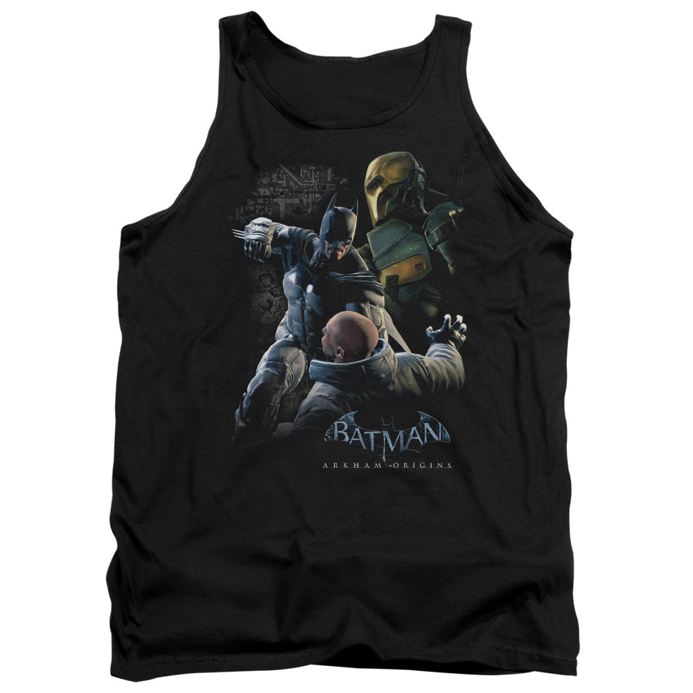 Batman Arkham Origins Punch Men's 18/1 Cotton Tank Top