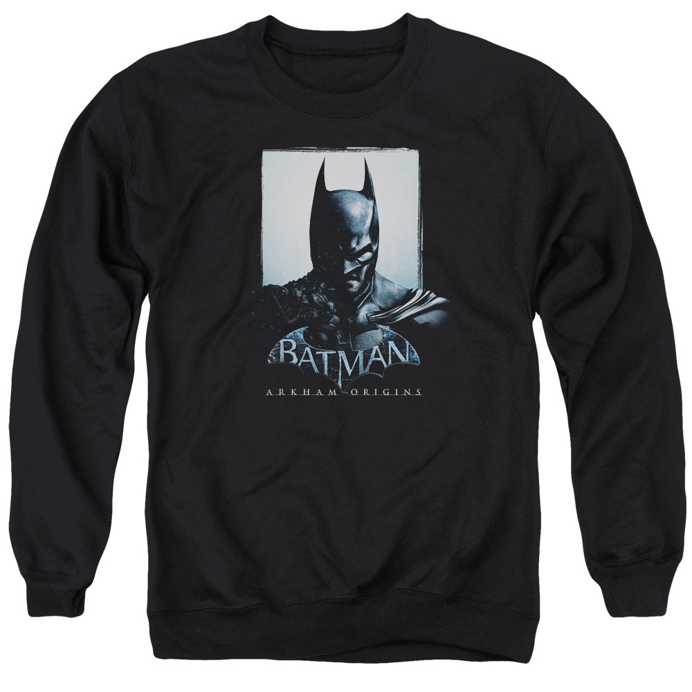 Batman Arkham Origins Two Sides Men's Crewneck 50 50 Poly Long-Sleeve T-Shirt