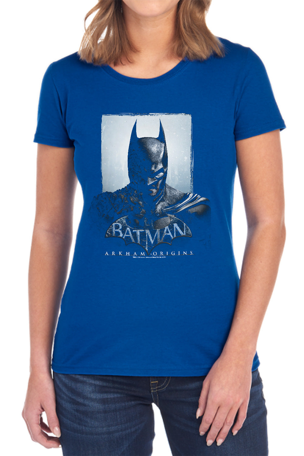 Batman Arkham Origins Two Sides Women's 18/1 Cotton Short-Sleeve T-Shirt