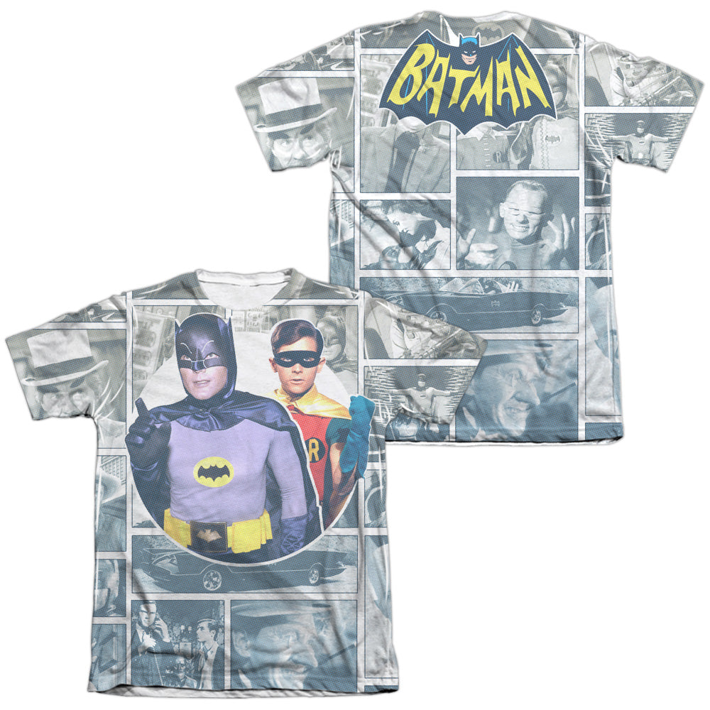 Batman Classic TV Series 60S Panels (Front/Back Print) Men's Regular Fit Poly Cotton Short-Sleeve T-Shirt