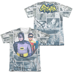 Batman Classic TV Series 60S Panels (Front/Back Print) Men's Regular Fit Poly Cotton Short-Sleeve T-Shirt