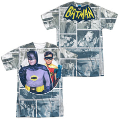 Batman Classic TV Series 60S Panels (Front/Back Print) Men's Regular Fit Polyester Short-Sleeve T-Shirt