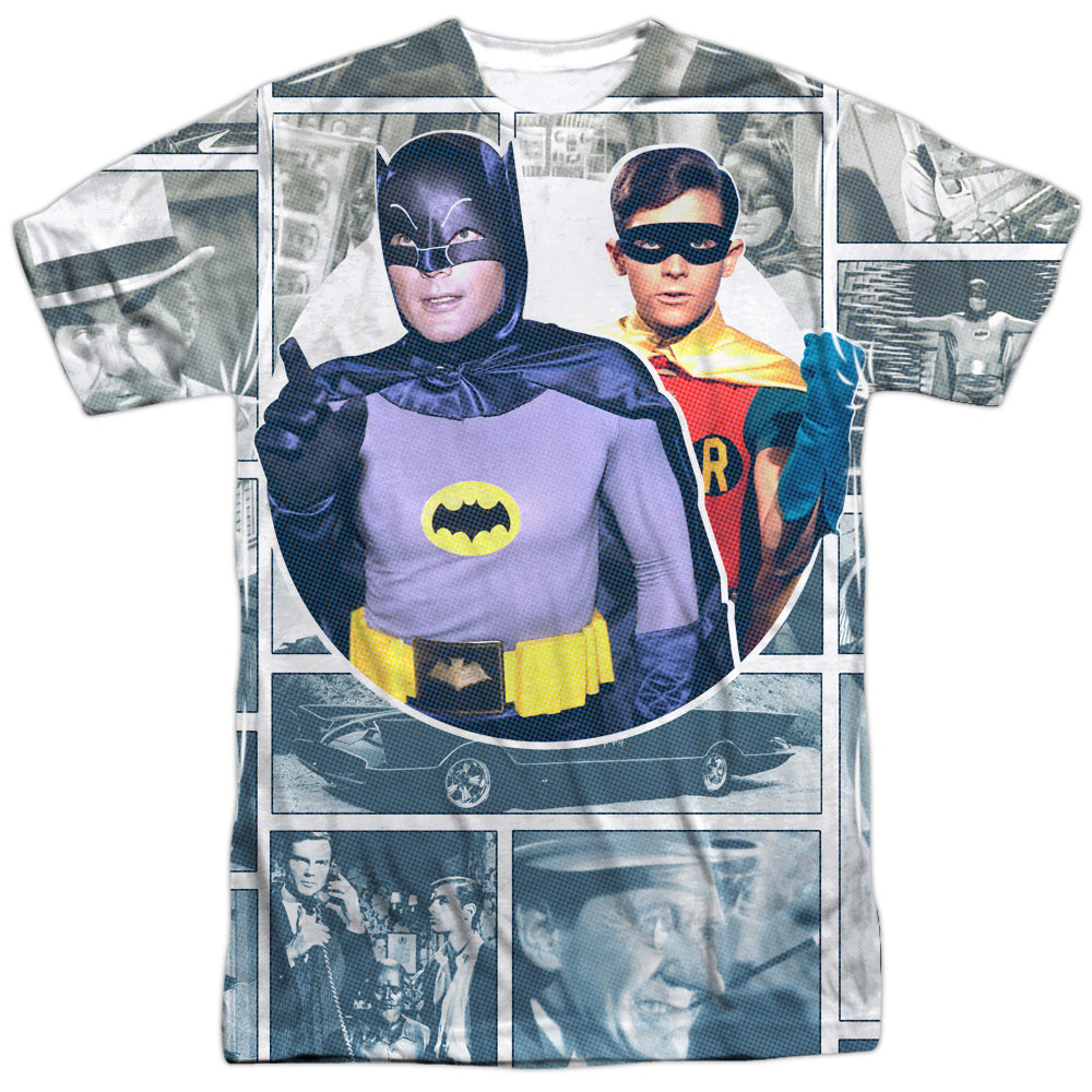 Batman Classic TV Series 60S Panels Men's Regular Fit Polyester Short-Sleeve T-Shirt