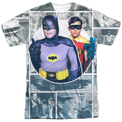 Batman Classic TV Series 60S Panels Men's Regular Fit Polyester Short-Sleeve T-Shirt