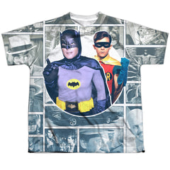 Batman Classic TV Series 60S Panels Youth Regular Fit Poly Short-Sleeve T-Shirt