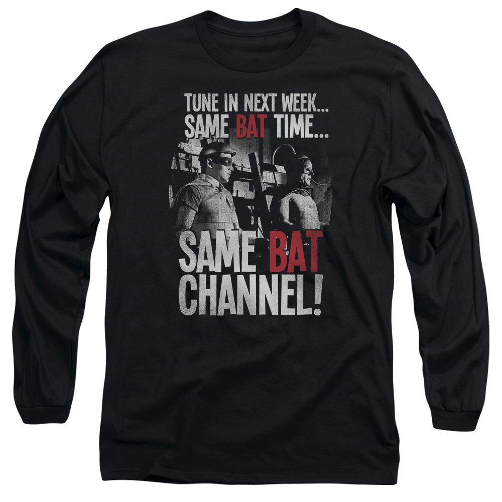 Batman Classic TV Series Bat Channel Men's 18/1 Cotton Long-Sleeve T-Shirt