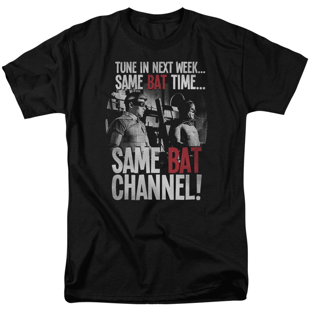 Batman Classic TV Series Bat Channel Men's 18/1 Cotton Short-Sleeve T-Shirt