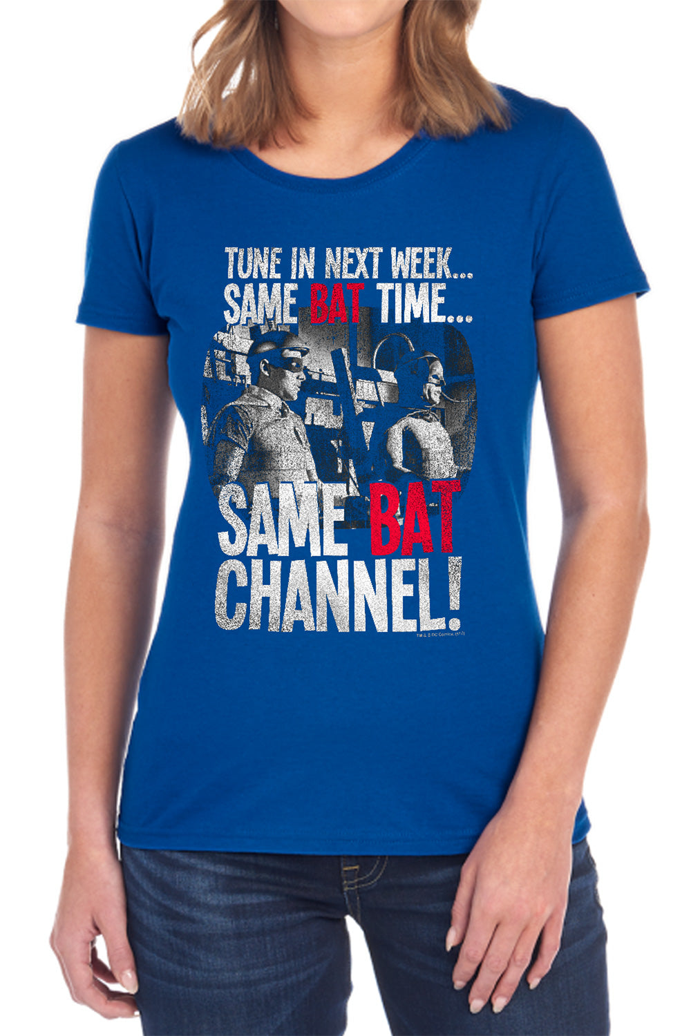 Batman Classic TV Series Bat Channel Women's 18/1 Cotton Short-Sleeve T-Shirt