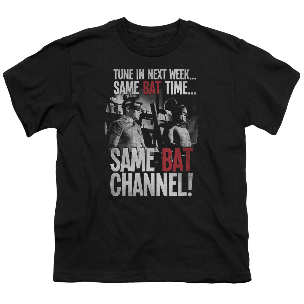 Batman Classic TV Series Bat Channel Youth 18/1 100% Cotton Short-Sleeve T-Shirt