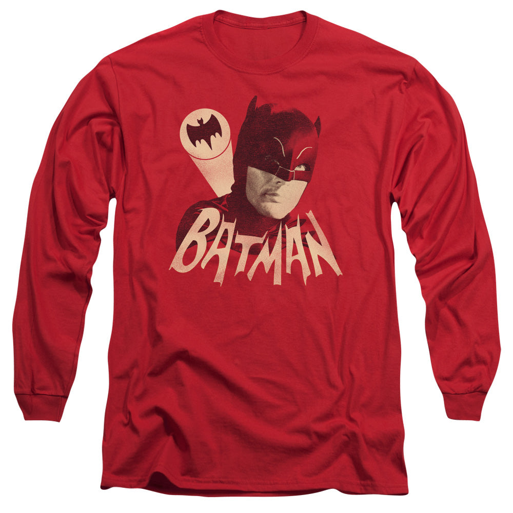 Batman Classic TV Series Bat Signal Men's 18/1 Cotton Long-Sleeve T-Shirt