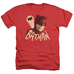 Batman Classic TV Series Bat Signal Men's 30/1 Heather 60 40 Poly Short-Sleeve T-Shirt