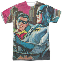 Batman Classic TV Series Bat Signal Men's Regular Fit Polyester Short-Sleeve T-Shirt