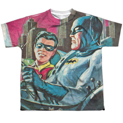 Batman Classic TV Series Bat Signal Youth Regular Fit Poly Short-Sleeve T-Shirt