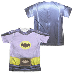 Batman Classic TV Series Batman Costume (Front/Back Print) Men's Regular Fit Poly Cotton Short-Sleeve T-Shirt