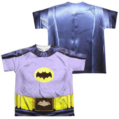 Batman Classic TV Series Batman Costume (Front/Back Print) Youth Regular Fit Poly Short-Sleeve T-Shirt