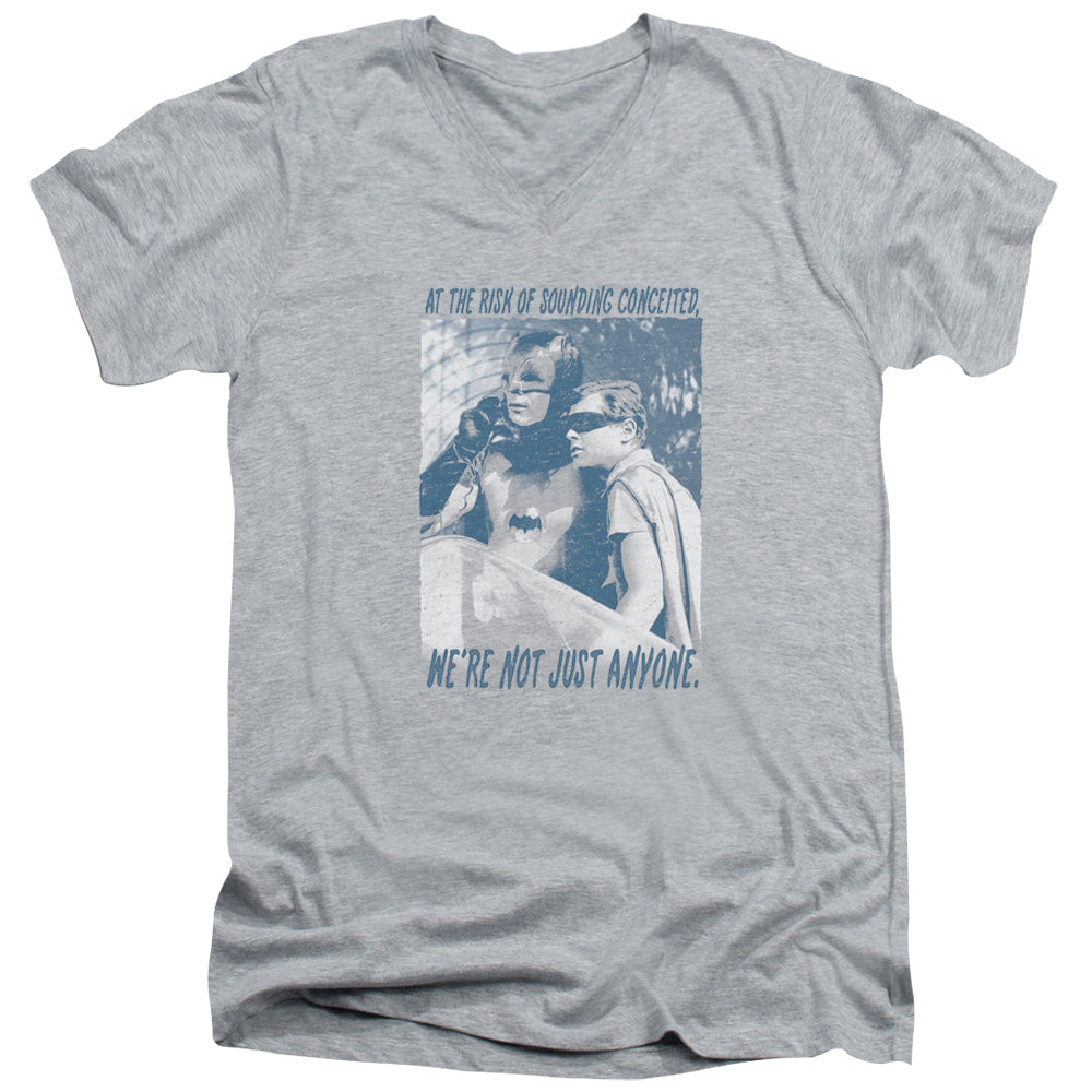 Batman Classic TV Series Boogie Nights Men's 30/1 Cotton Slim V-Neck T-Shirt