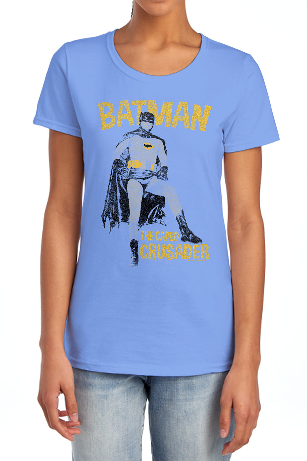 Batman Classic TV Series Caped Crusader Women's 18/1 Cotton Short-Sleeve T-Shirt