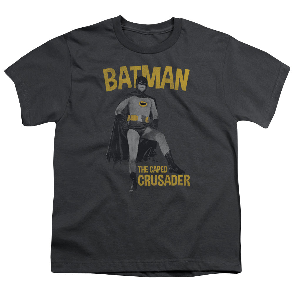 Batman Classic TV Series Caped Crusader Youth 18/1 100% Cotton Short-Sleeve T-Shirt