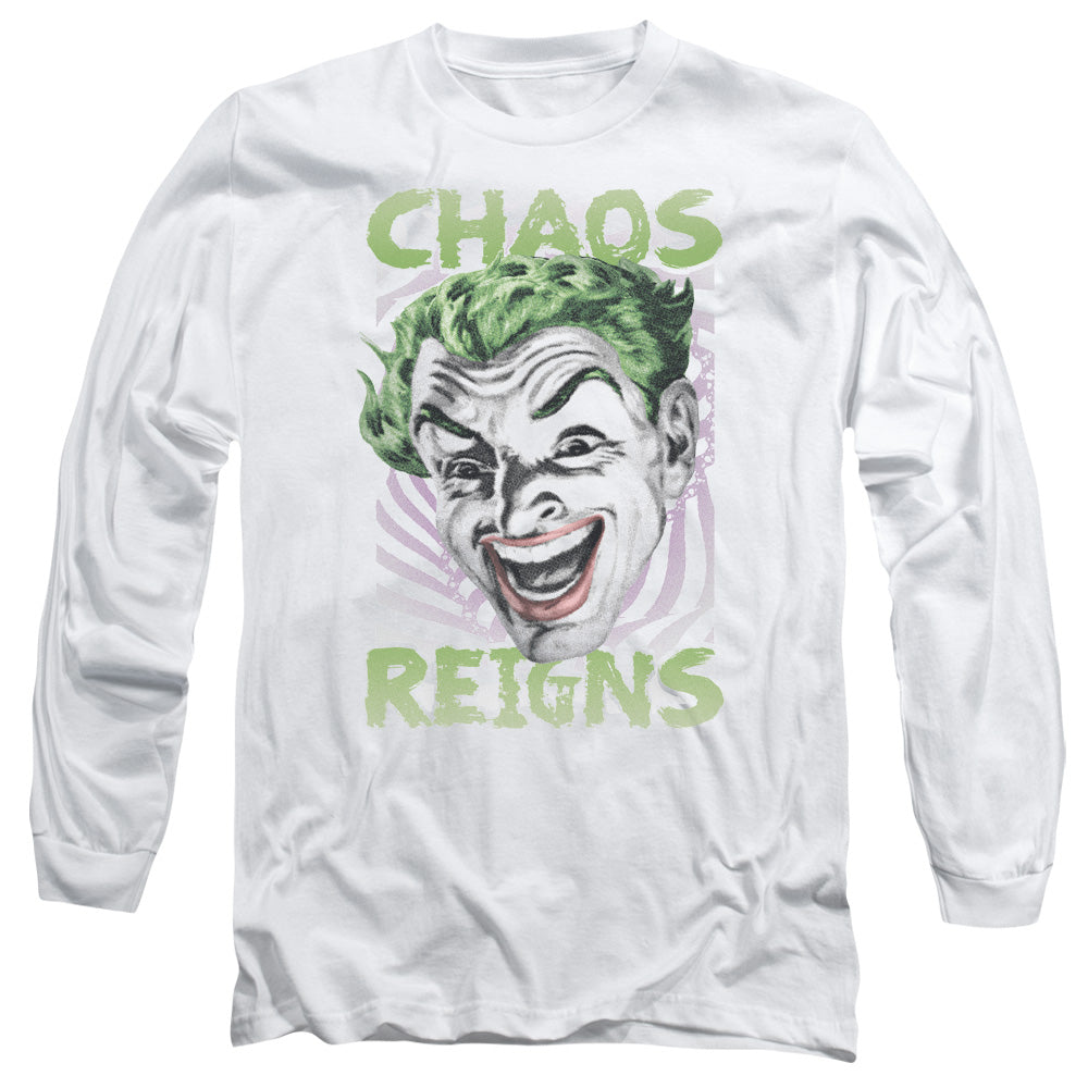 Batman Classic TV Series Chaos Reigns Men's 18/1 Cotton Long-Sleeve T-Shirt