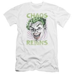 Batman Classic TV Series Chaos Reigns Men's Ultra-Soft 30/1 Cotton Slim Short-Sleeve T-Shirt
