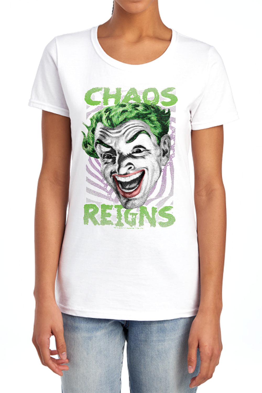 Batman Classic TV Series Chaos Reigns Women's 18/1 Cotton Short-Sleeve T-Shirt