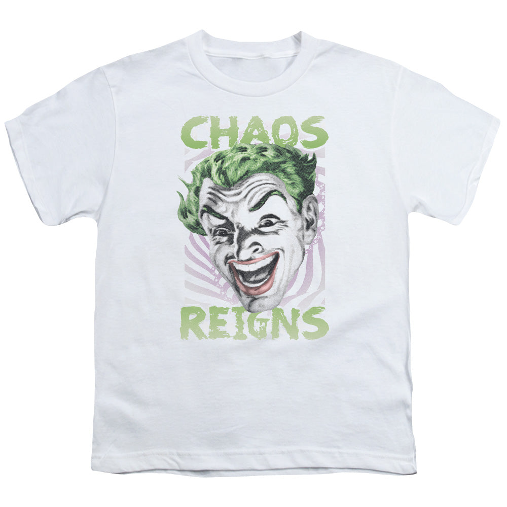 Batman Classic TV Series Chaos Reigns Youth 18/1 100% Cotton Short-Sleeve T-Shirt