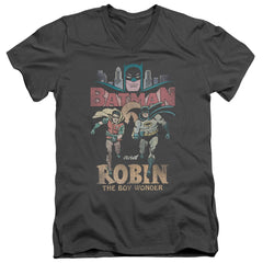 Batman Classic TV Series Classic Duo Men's 30/1 Cotton Slim V-Neck T-Shirt