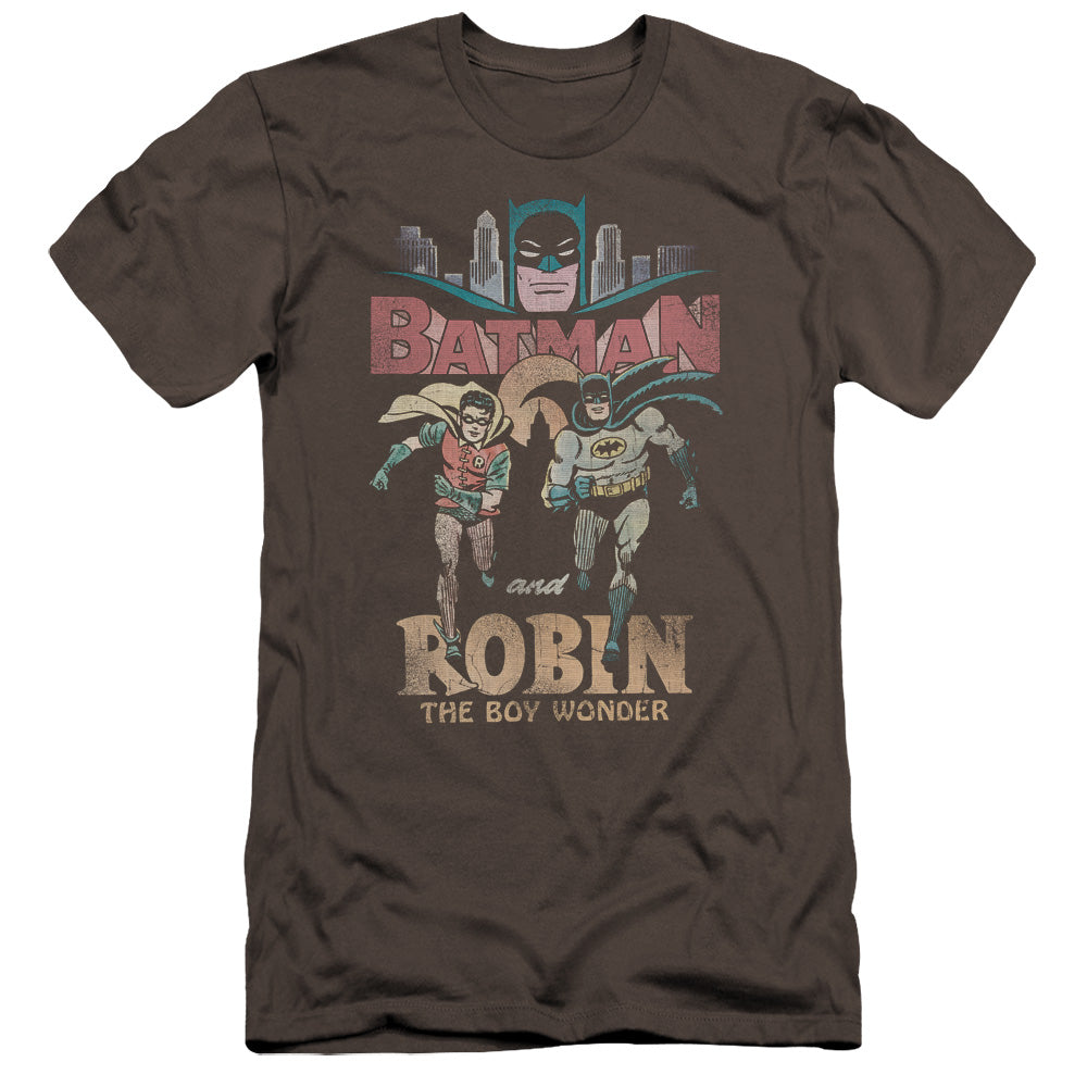 Batman Classic TV Series Classic Duo Men's Ultra-Soft 30/1 Cotton Slim Short-Sleeve T-Shirt