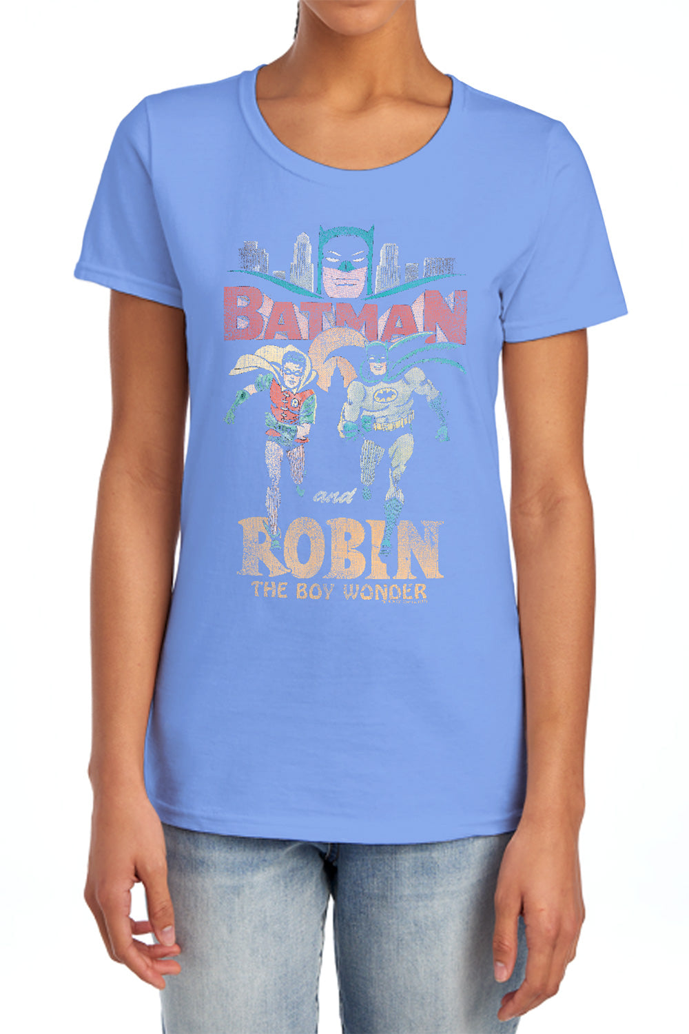 Batman Classic TV Series Classic Duo Women's 18/1 Cotton Short-Sleeve T-Shirt