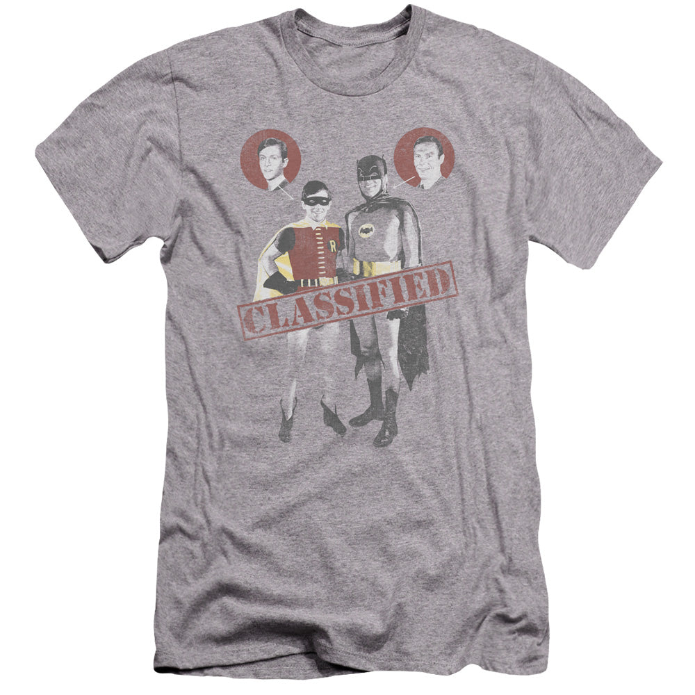 Batman Classic TV Series Classified Men's Ultra-Soft 30/1 Cotton Slim Short-Sleeve T-Shirt