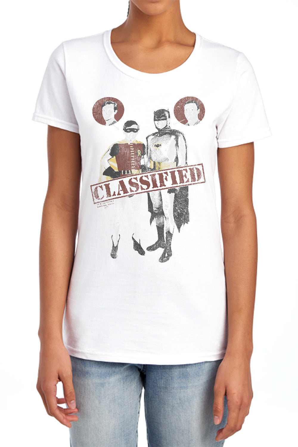 Batman Classic TV Series Classified Women's 18/1 Cotton Short-Sleeve T-Shirt
