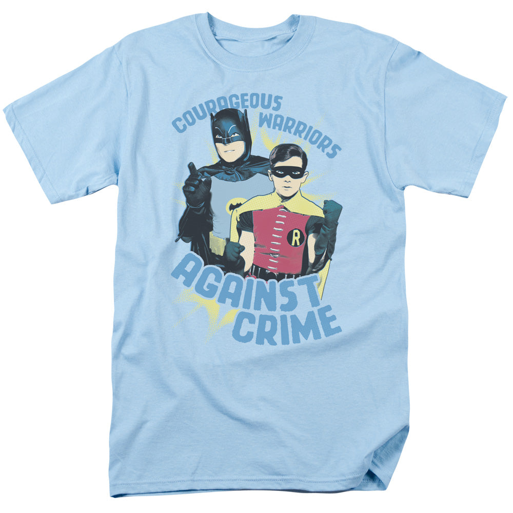 Batman Classic TV Series Courageous Warriors Men's 18/1 Cotton Short-Sleeve T-Shirt