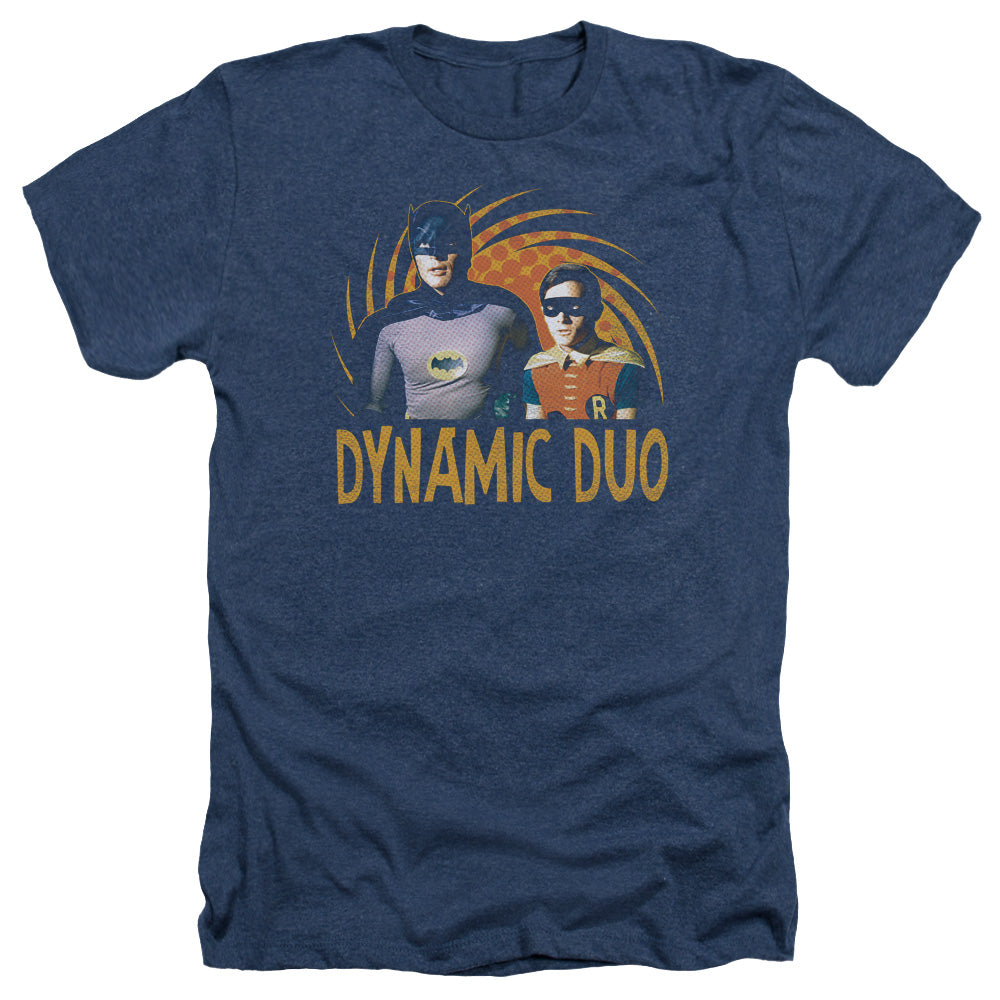Batman Classic TV Series Dynamic Men's 30/1 Heather 60 40 Poly Short-Sleeve T-Shirt