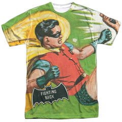Batman Classic TV Series Fighting Back Men's Regular Fit Polyester Short-Sleeve T-Shirt