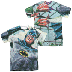 Batman Classic TV Series Foliage (Front/Back Print) Men's Regular Fit Polyester Short-Sleeve T-Shirt